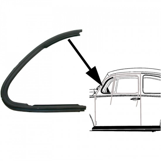 Vent window seal, left