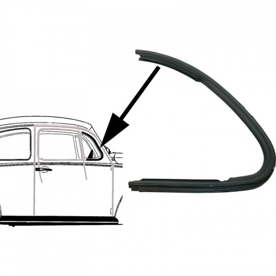 Vent window seal, right