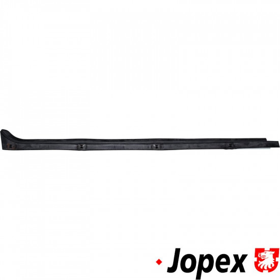 Inner door window rubber scraper, 4 clips, left