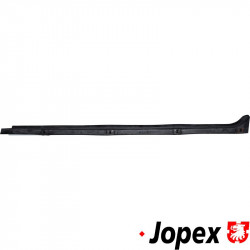 Inner door window rubber scraper, 4 clips, right