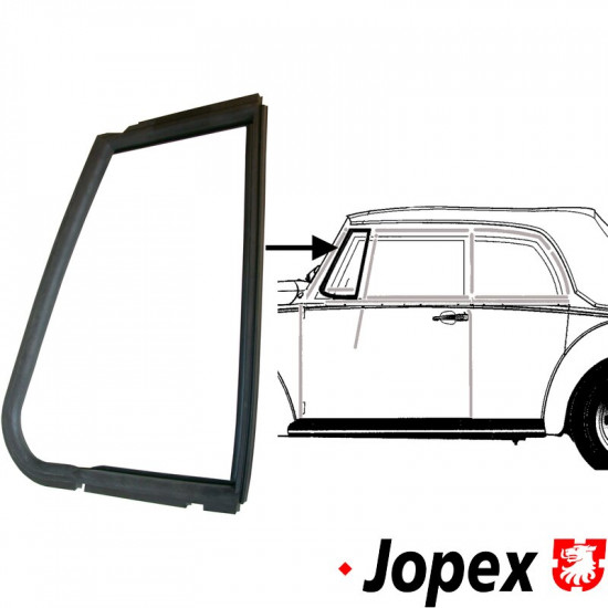 Weather strip for vent window, left