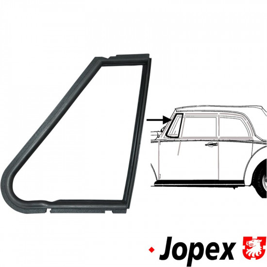 Weather strip for vent window, left