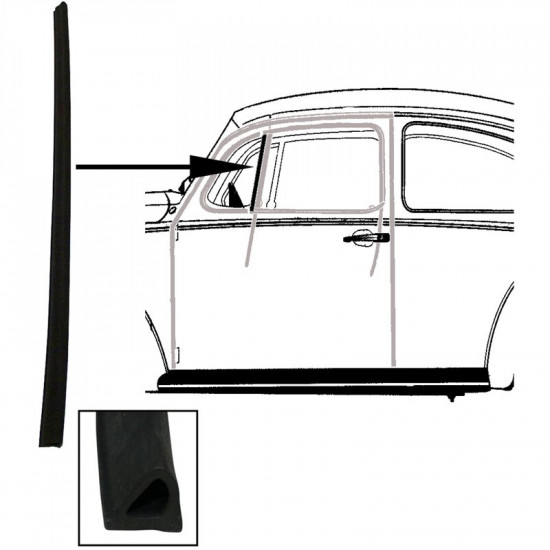 De-luxe (opening) quarter light seal 08/64-12/86