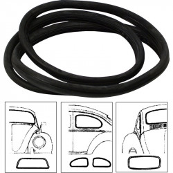 Cal look window rubber kit. 4 pcs., including front, rear and quarter window seals