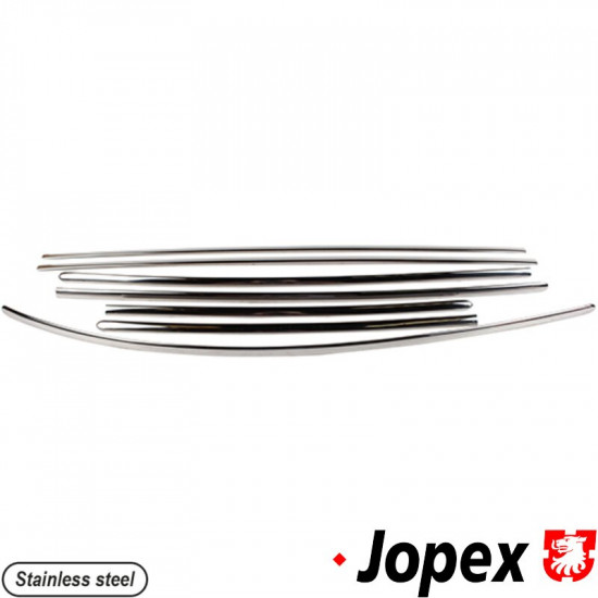 Body moulding kit, 7 pcs., polished stainless steel, show quality