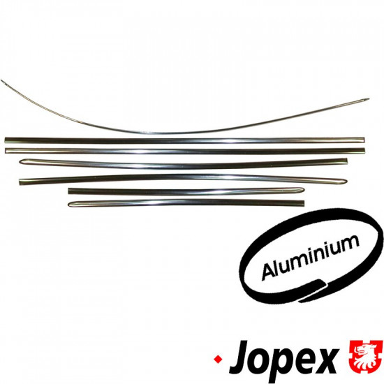 Body moulding kit, 7 pcs, aluminium, German quality