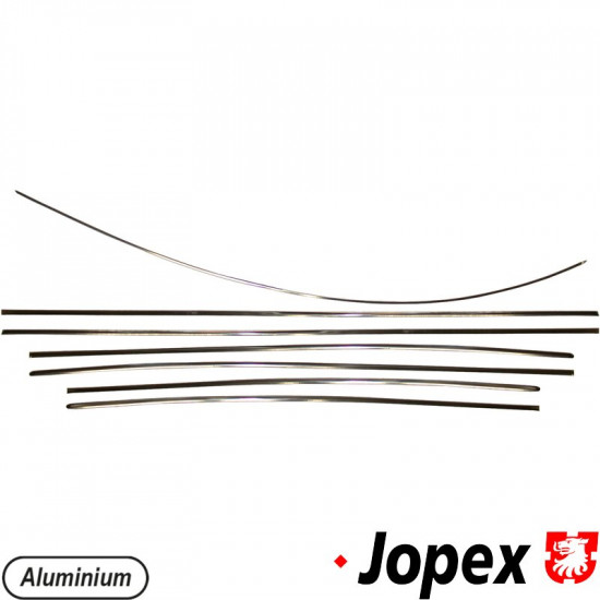 Body moulding kit, 7 pcs, aluminium, German quality