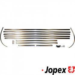 Body moulding kit, 13 pcs., with fitting clips, German OE quality