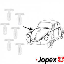Clips for bonnet/door seal, 6 pcs.
