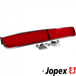 Sun visor, outer, windscreen front, red