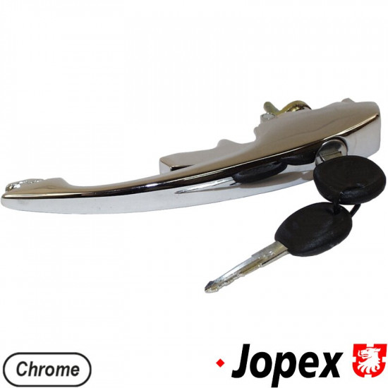 Door handle with keys, chrome  >67