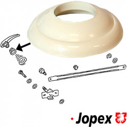 Escutcheon, wind/door handle, ivory