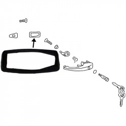 Plastic gasket for outer door handle, rear part