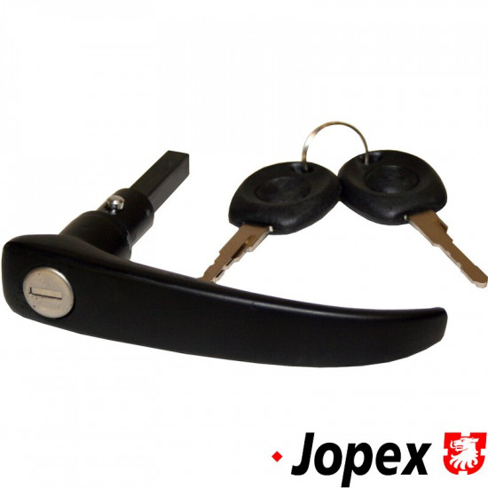 Cargo door handle with keys, black