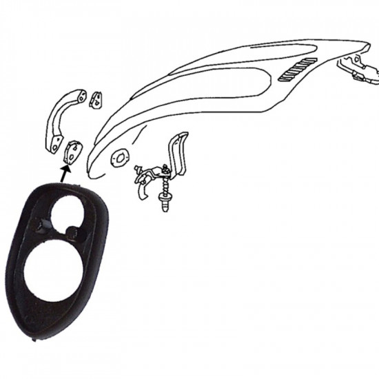 Lower gasket for bonnet handle