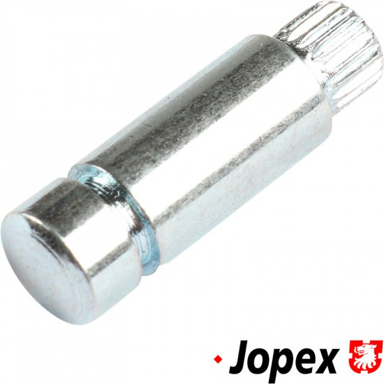 Pin in hinge for sliding door locking lever