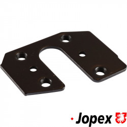Threaded plate on door post, upper, right