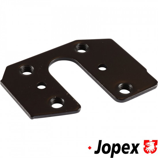 Threaded plate on door post, upper, right