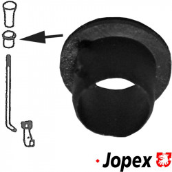 Rubber guide for door lock knob