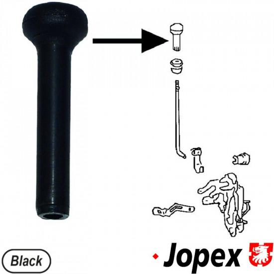 Door lock knob, black, OE style