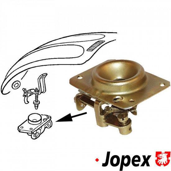 Lock carrier, bonnet, lower part