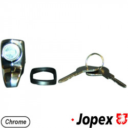 Lock for engine lid with keys, chrome