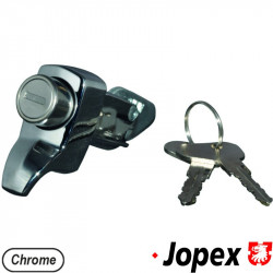 Lock for engine lid with keys, chrome