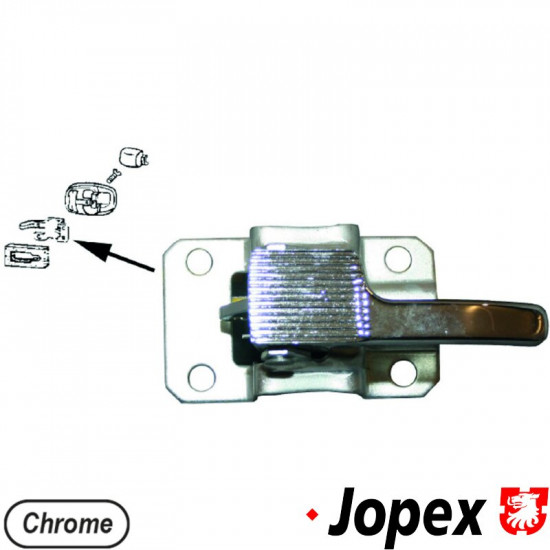 Door inner operating lever, chrome, left