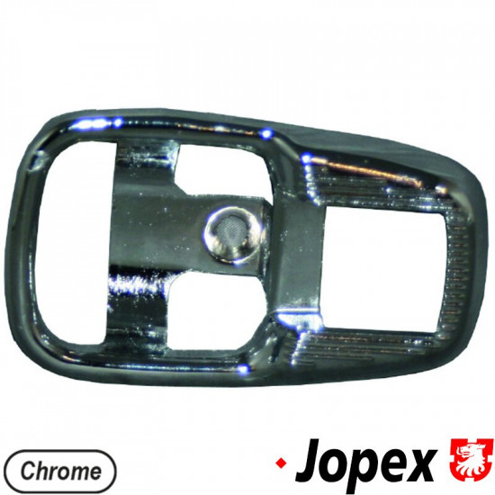 Door pull screen, metal, chrome