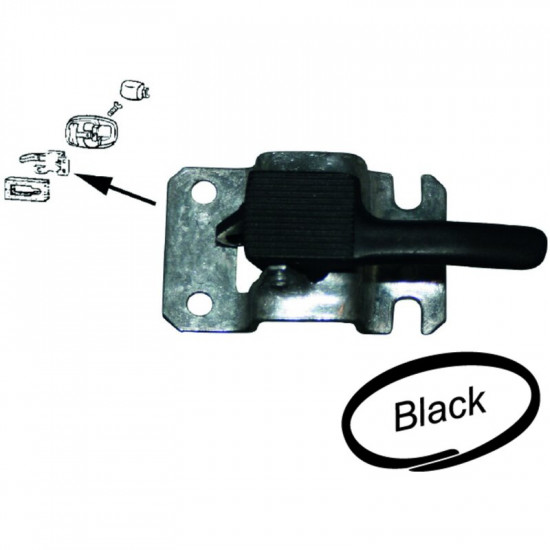 Door inner operating lever, black, left