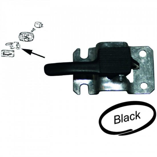 Door inner operating lever, black, right