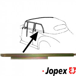 Lift channel for quarter window, left