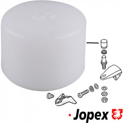 Guide roller for sliding door, upper, teflon