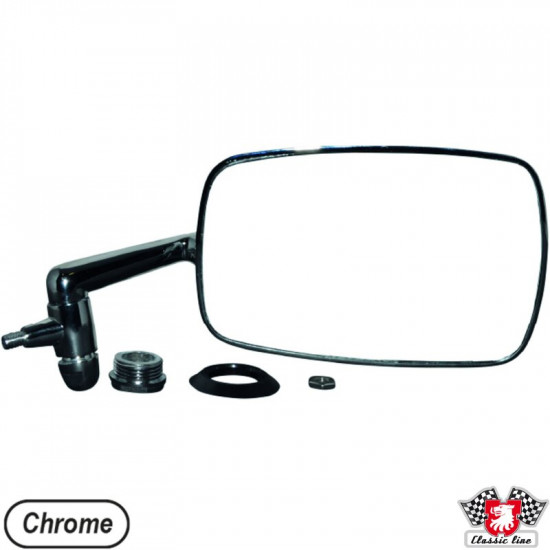 Door mirror, right, chrome