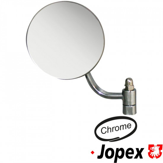 Door mirror, round, left, chrome
