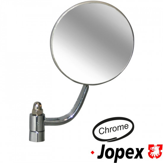 Door mirror, round, right, chrome