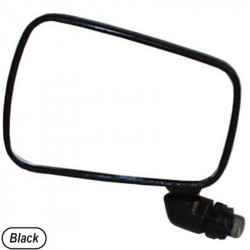 Door mirror, left, black plastic
