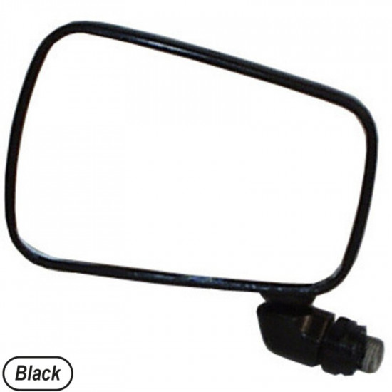 Door mirror, left, black plastic