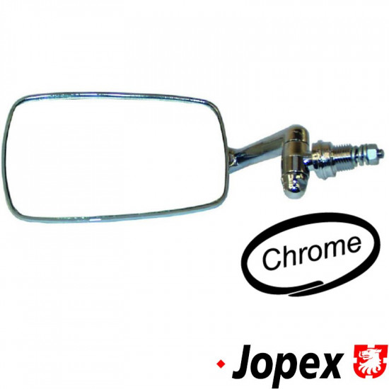 Door mirror, left, chrome, OE style