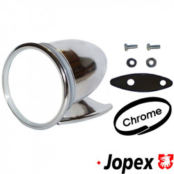 Chrome racing mirror, 4"