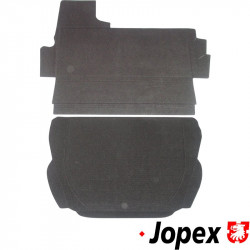 Trunk carpet set, upper and lower, black