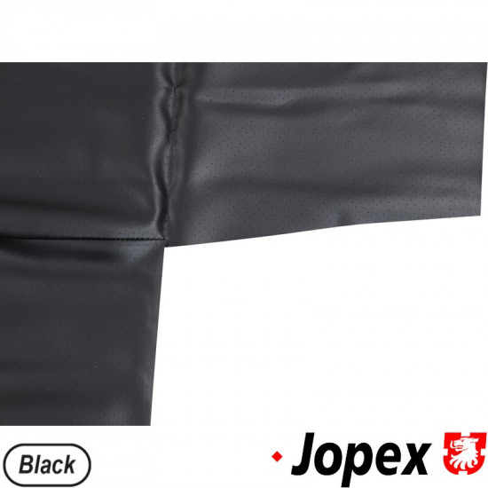 Headliner kit, black, perforated. Comes complete with door post covers. Not for use on cars with sunroof