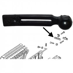 Retaining strap for rear seat backrest, black