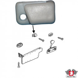 Sun visor clip, white, left