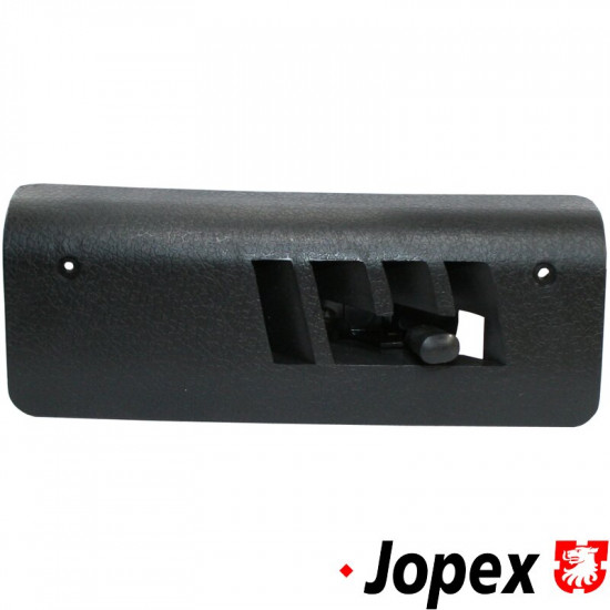 Cover for heating channel, plastic, left, black