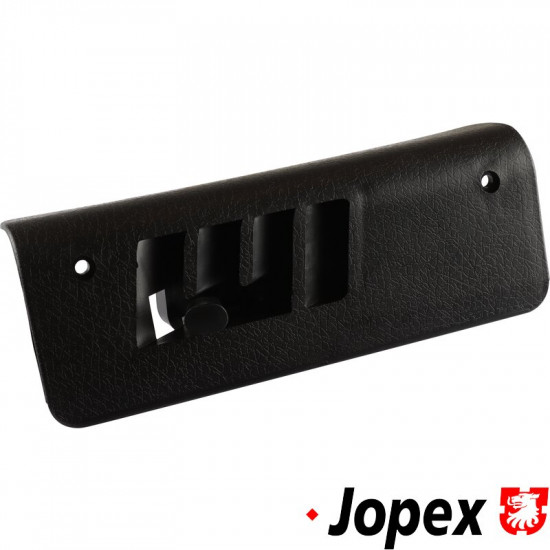 Cover for heating channel, plastic, right, black