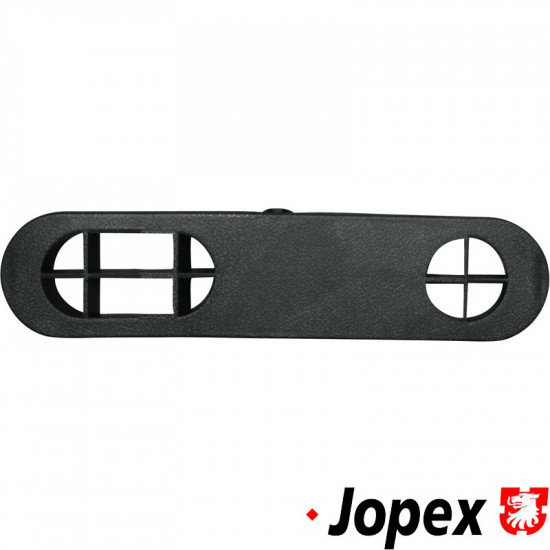 Vent trim, front window, left, black