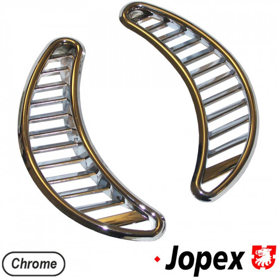 Trim plate set for air vent, chrome, left/right