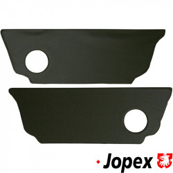 Kick panel set, rear seat, vinyl, black