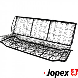 Front seat frame assembly without upholstery